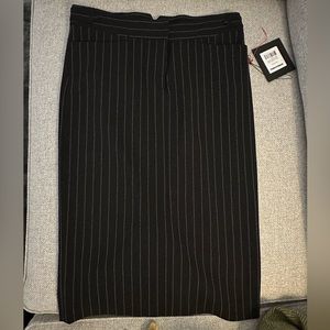 Norma Kamali Pinstripe Pencil Skirt XS